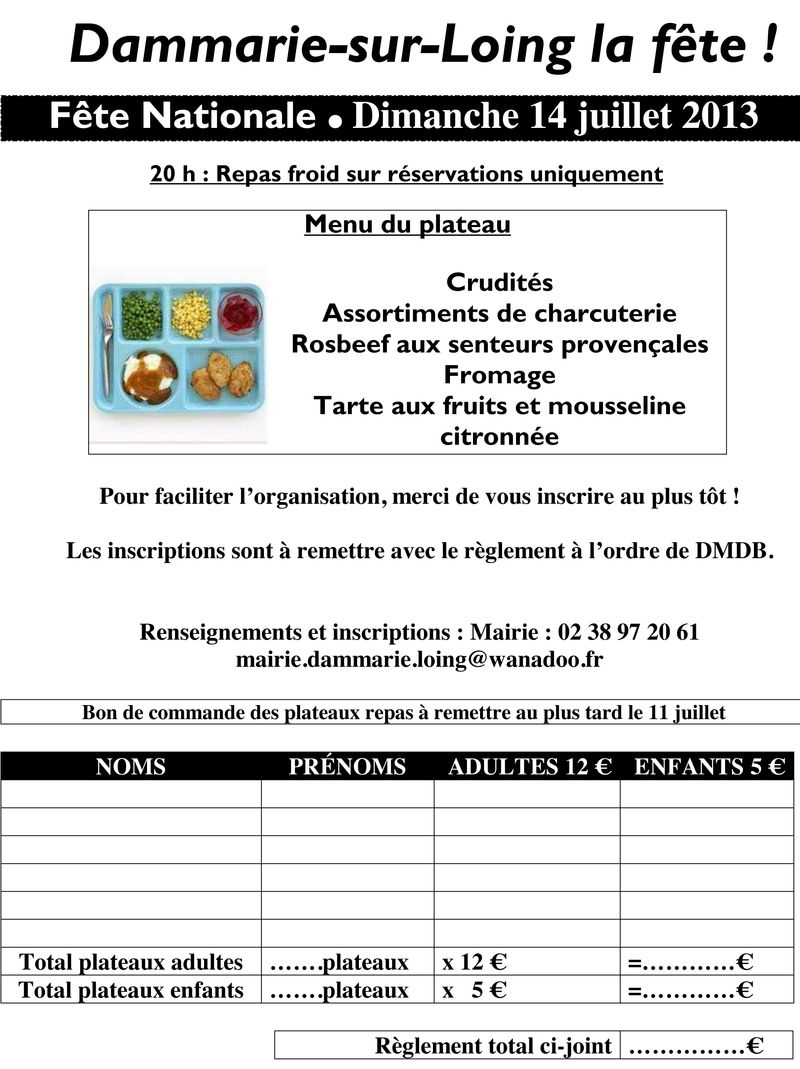 BON DE RESERVATION REPAS 14 JUILLET 2013-2