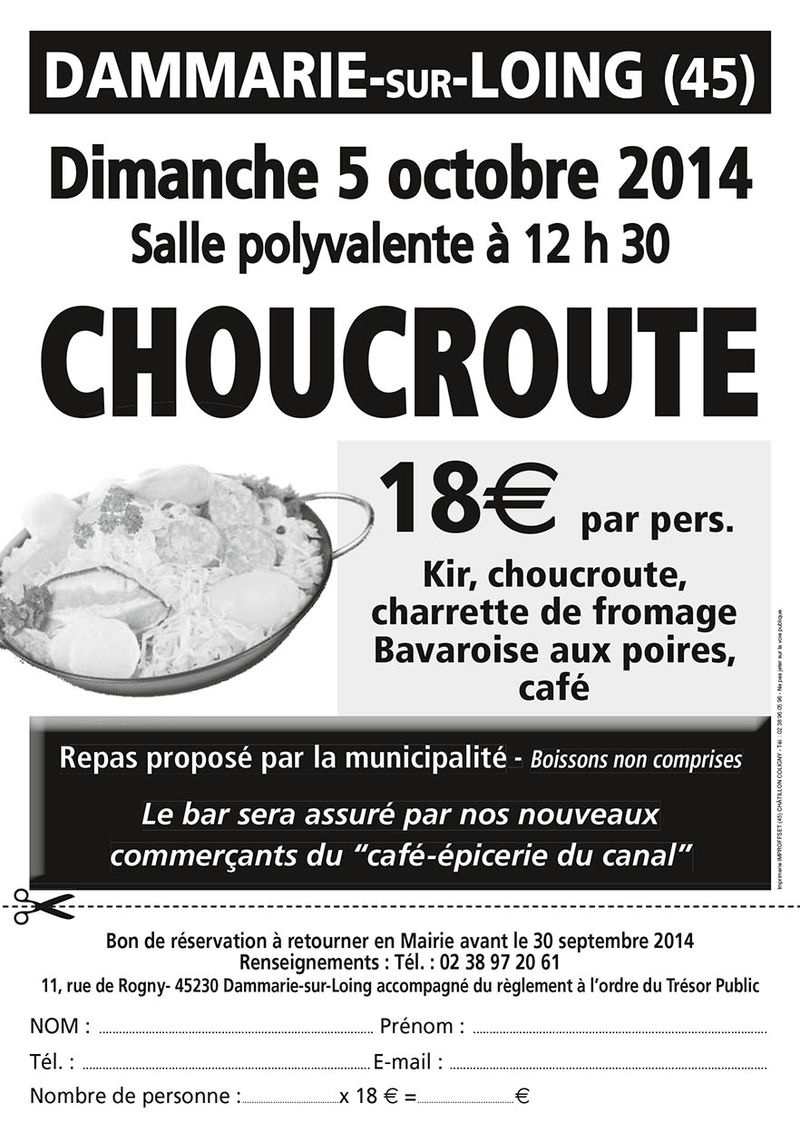 TRACT REPAS CHOUCROUTE