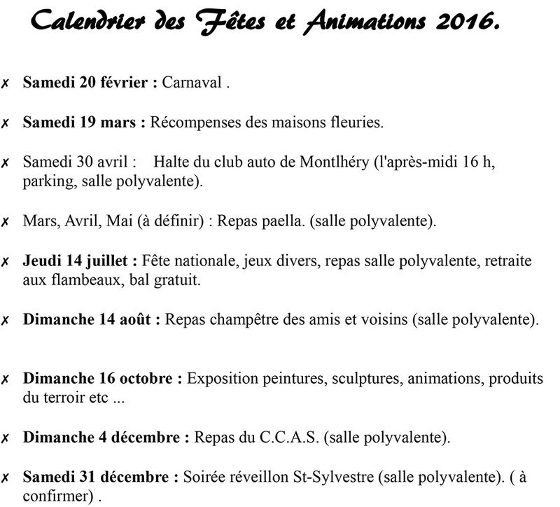 Calendrier 2015 des manifs