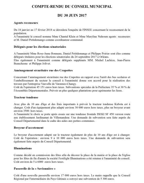 Conseil municipal du 30 juin-1