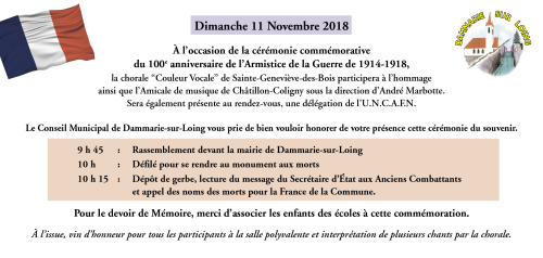 INVITATION 11 novembre 2018